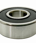 Close-up of 4 Pack 6000-2RS Double Rubber Seal Bearings 10x26x8mm with Chrome Steel Core, Pre Greased, Shielded On Both Sides