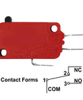 Rock Solid Heavy Duty Spdt Micro Switch With A Rugged Pin Plunger Actuator And Crisp Snap Action 16Amp 125 250Vac terminal diagram.