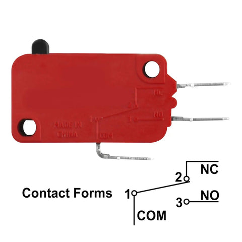 Rock Solid Heavy Duty Spdt Micro Switch With A Rugged Pin Plunger Actuator And Crisp Snap Action 16Amp 125 250Vac terminal diagram.