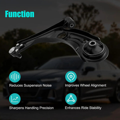 2-Piece Front Lower Control Arms With Ball Joint Fit Chevrolet Sonic 2012 2013 2014 2015 2016 2017 2018 2019 2020 OE-Grade Replacement Beefed-Up Steel Direct Fit Suspension Upgrade For Smoother Handling And Tight Steering, front control arm view
