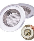 Set Of 2 4.5 Inch Diameter Stainless Steel Kitchen Sink Basket Strainers Heavy Duty Anti Clog Shield For Garbage Disposal