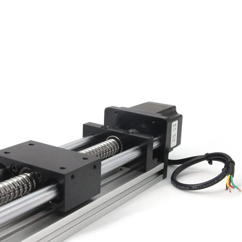 150mm Effective Stroke Linear Rail Guide With Dual Optical Axis, SFU1605 Ballscrew, Nema 23 Stepper Motor, CNC Router Ready, High Precision Linear Slide System For Accurate Milling And Carving close-up
