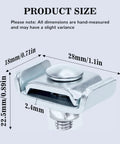 Close-up of 64 Pack Grid Panel Connector Kit For 4mm To 6mm Wire Shelving And Mesh Cable Trays with detailed dimensions