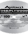 Avanti 5-1/2 Inch 100 Tooth Plywood Saw Blade Silver For Precision Cuts Fine Finish Durable Carbide Tipped Fits Most 5.5 Inch Saws