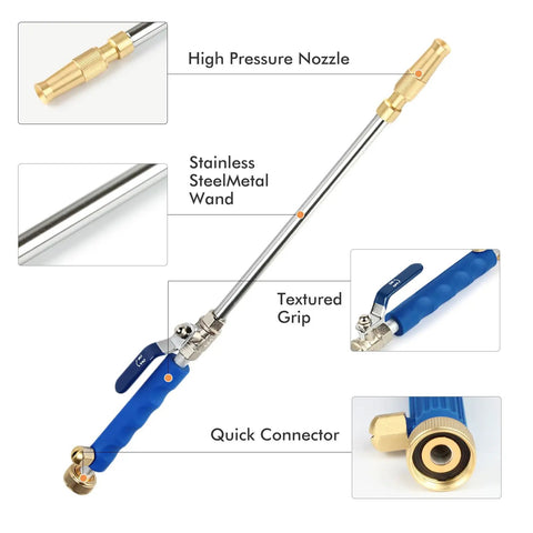 High Pressure Power Washer Kit With Extendable Spray Wand And Pressure Washer Gun For Cars, Windows, And Garden Hose End
