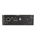 Top Shelf Micro Firewall Appliance Mini PC With Pentium Gold 6405U Processor And Four 2.5Gbe Lan Ports back view showing ports and buttons