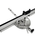 Workhorse Style Adjustable Miter Gauge For Table Saws Featuring Smooth Slide Rails Heavy Duty Aluminum Fence.