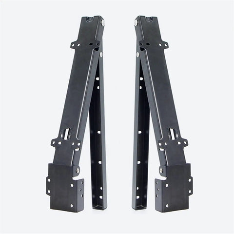Built Tough Folding Shelf Bracket Set Carbon Steel Soft Close Hinge For Stools And Cupboards Heavy Duty smooth glide design angle view
