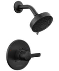 Matte Black 6-Function Shower Head Trim Kit With Pause Setting, Full Body, Massage, Focus, And Mixed Spray Modes