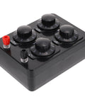 Built Tough Variable Resistor Panel With 0 To 9999 Ohm Range featuring four dials for resistance adjustment and sturdy construction.