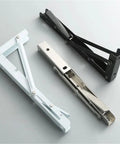 Heavy Duty Folding Shelf Brackets 8 Inch Two Pack Triangle Wall Mounted Shelf Bracket Set With Screws Space Saving