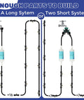 Outdoor Misting System for Patio and Garden 100 Foot Mist Line With 32 Brass Nozzles and Water Filter configurations