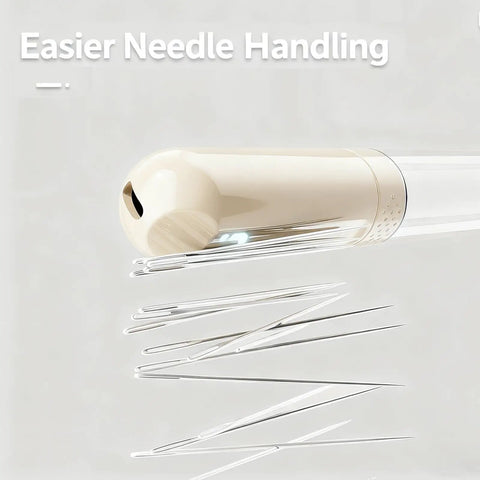 Must Have All In One 5 In 1 Automatic Needle Threader With Seam Ripper Magnetic Needle Minder Thimble And 8 Hand Sewing Needles