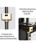 Smooth Ride For Your 3D Printer With This Solid Half PC Coupler Designed Specifically For Ender 3 And Cr10 Models Featuring A 18mm Shaft Fitment Paired With That Essential Oldham Style T8x8mm Nut To Keep Your Prints Rocking Steady Without Wobble Or, brass coupler on T8 lead screw