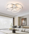LED Flush Mount Ceiling Light Black Modern Close To Ceiling Fixture Dimmable 3000K To 6000K Ideal For Hallways Entryways Dining Rooms Small Studies And More installed in a modern living room