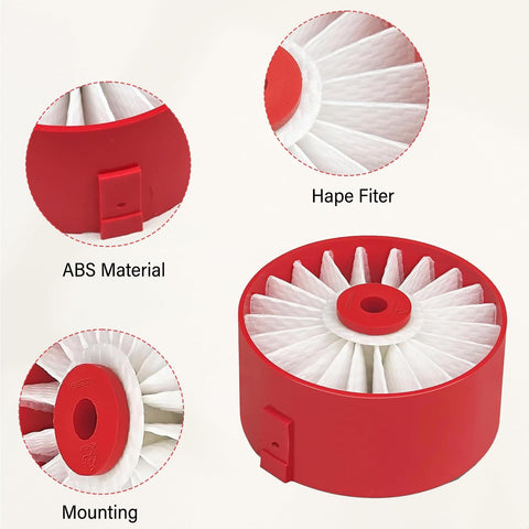 Must Have No Fuss High Density Replacement Filter for V20 Cordless Stick Vacuum CMCVS001D1, detailed view of filter design features