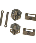 Rustproof Zinc Alloy Latch Lock With Vintage Mini Padlock And Keys For Retro Wooden Boxes Jewelry Cases And Cabinets