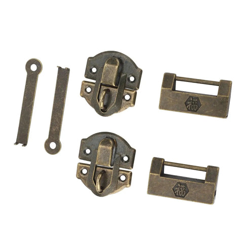 Rustproof Zinc Alloy Latch Lock With Vintage Mini Padlock And Keys For Retro Wooden Boxes Jewelry Cases And Cabinets
