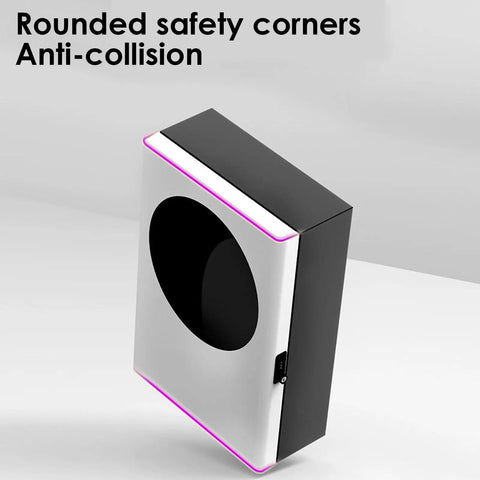 Heavy Duty Wall Mounted Outdoor EV Charger Storage Box With Key And Combo Lock Built Tough Weatherproof Shell Enclosure showing rounded safety corners.