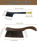 No Sweat Coffee Grinder Brush Set With Removable Heads And Heavy Duty Wood Handles dimensions showing two sizes of espresso cleaning brushes.