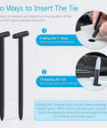 Two methods for using Heavy Duty Nylon Universal Cable Tie Buckles For Cars And Home Use shown in illustrations.