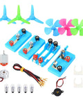 Electric Motor Circuit Board Kit for Kids and DIY STEM Projects, Complete Science Experiment Set with motors, bulbs, and propellers