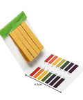 Three Pack pH Test Strips 1-14 With Storage Case, 240 Strips Total, showing open booklet with color comparison guide.