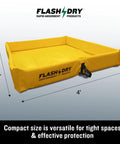 Portable Spill Containment Berm For Oil And Chemicals 4x4 Folding Duck Pond Tray Reusable UV Resistant PVC Heavy Duty