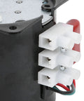 Close-up of Super Silent 14 Watt Synchronous Generator Motor With Full Metal Gears featuring wiring connectors.