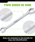 Der Erwachte flare nut wrench, double-ended 15/17 mm, chrome-vanadium steel, offset ends