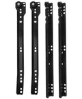 1 Pair Metal Lateral Mount Drawer Slides for DIY Furniture Projects, black, heavy duty rails for cabinets and tool chests