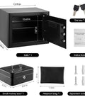 Fireproof Safe Box With Lock Waterproof Safe Bag Included Built To Last For Cash Jewelry Pistol Documents And Files Digital Cabinet Safe