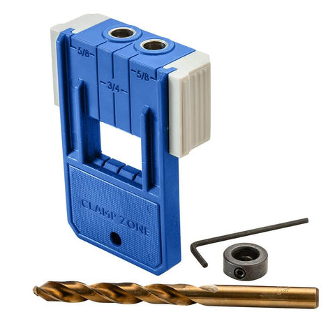 3/8 Inch Doweling Jig Kit With Drill Bit And Stop Collar, Dual Edge Stops For Easy Alignment, DIY Friendly Dowel Joining Jig