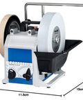 Top Shelf Water Cooled Sharpening System For Keeping All Your Edges Slick And Fly On Every Woodworking Project Featuring Smooth Wet Cooling and tool dimensions.