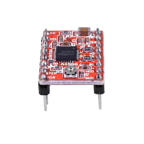 Close-up of an A4988 stepper motor driver module, part of the Five Pack A4988 Stepper Motor Driver Modules With Heat Sink for 3D printers.