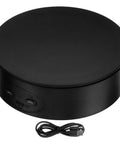 Chill Vibe 13Cm Electric Rotating Display Stand perfect for jewelry showcases, black, featuring USB port and smooth rotary function.