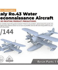 Unpainted 1/144 Italian Ro.43 Water Reconnaissance Aircraft Model Kit in 3D Resin displayed in package