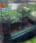 Garden bed covered with see through mosquito netting for patio and porch 60x120 inches black DIY insect barrier mesh