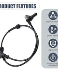 Rear Left And Right ABS Wheel Speed Sensor Direct Replacement For Anti Lock Brake System No Fuss Plug And Play For Heyue Models OEM Part 3630050U2010 Black Durable High Temp Resistant Build For Longevity And Reliable ABS Readings
