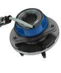 Straight Up Reliable Front Wheel Bearing And Hub Assembly Pair For Chevy Express Gmc Savana 2500 3500 showing details of blue hub design.