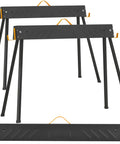 Heavy Duty Folding Saw Horses 2 Pack, Portable Job Site Workhorses 2200 Lbs Load Capacity, with quick snap setup.