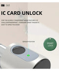 IC card unlock feature with sensor position on Adjustable Cylinder Smart Lock Hits Different With BLE Fingerprint And IC Card Access.