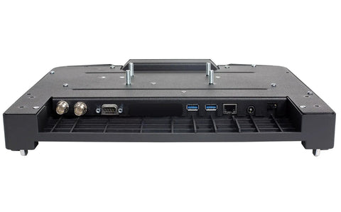 Rear view of Heavy Duty Kickass Docking Station Compatible With Toughbook 54 And 55 Laptops showing ports and connectors.