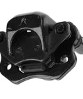 Black rear brake master cylinder caliper assembly, compatible with 50cc-125cc ATVs, featuring a rugged design for wide compatibility.