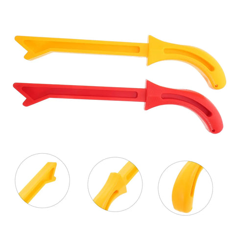 Two Piece Woodworking Safety Push Stick Set Yellow And Red Gripper Blocks For Carpentry Table Saw Router Jointer And Shaper Safe Material Handling And Precise Cuts