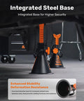 ROADTEK 3-Ton jack stands with integrated steel base, adjustable height 11-1/4 to 16-9/16 in, pair.