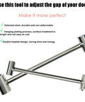 Door Hinge Adjustment Tool For Sagging Doors With 14 To 19mm Gap, Rust-Proof Rolled Steel Jamb Hinge Jig shown with double-headed design