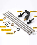 Components of 8 Inch Waterfall Bathroom Faucet For Sink, Widespread 3 Hole Lavatory Tap With High Arc Basin Mixer, Matte Black