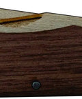 Trapper Wooden Pocket Knife Making Kit For Beginners, walnut body, closed double blade view, kid-friendly DIY project, Made in USA
