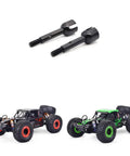 Alloy Metal Rear Wheel Axle Cups 7505 Set For 1 Tenth Scale RC Cars Upgrade Parts And Spare Replacement Accessories Compatible With DBX-10 Racing Buggy Durable Heavy Duty Hubs 2Pcs shown above two RC cars